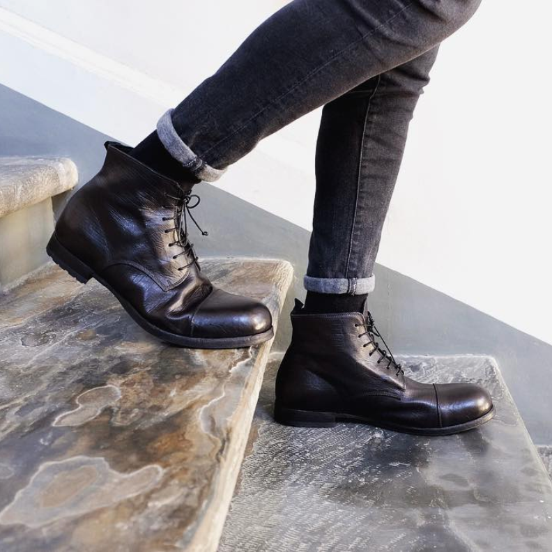 King Tartufoli BLACK MAN ANKLE BOOT Vendita Calda