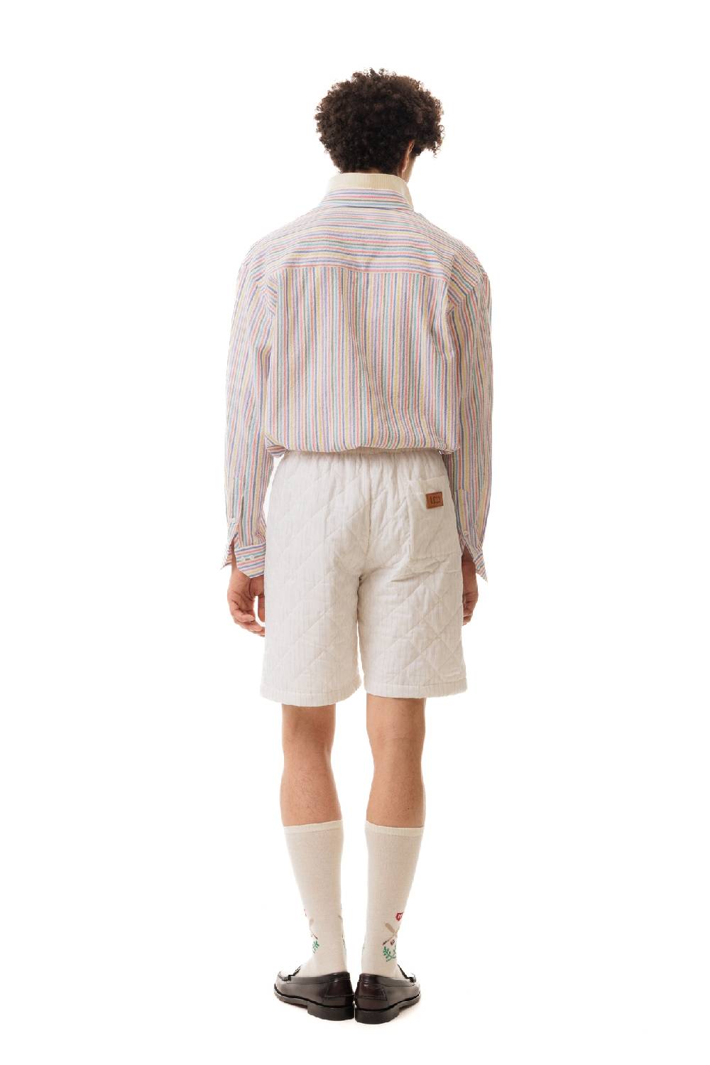 Lc23 Quilted Popeline Shorts Cream Sconti questo mese