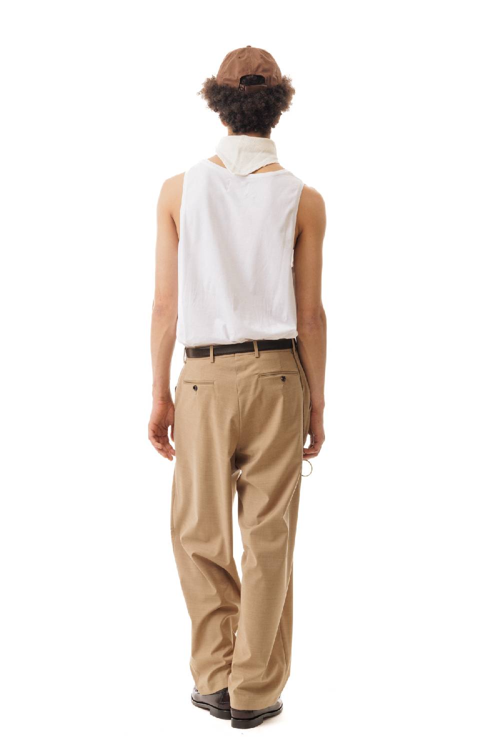 Lc23 Nylon-Wool Trousers Camel Nuovo