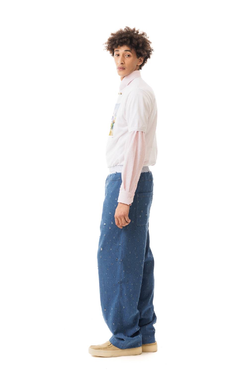 Lc23 Ripped Denim Pants Vendita