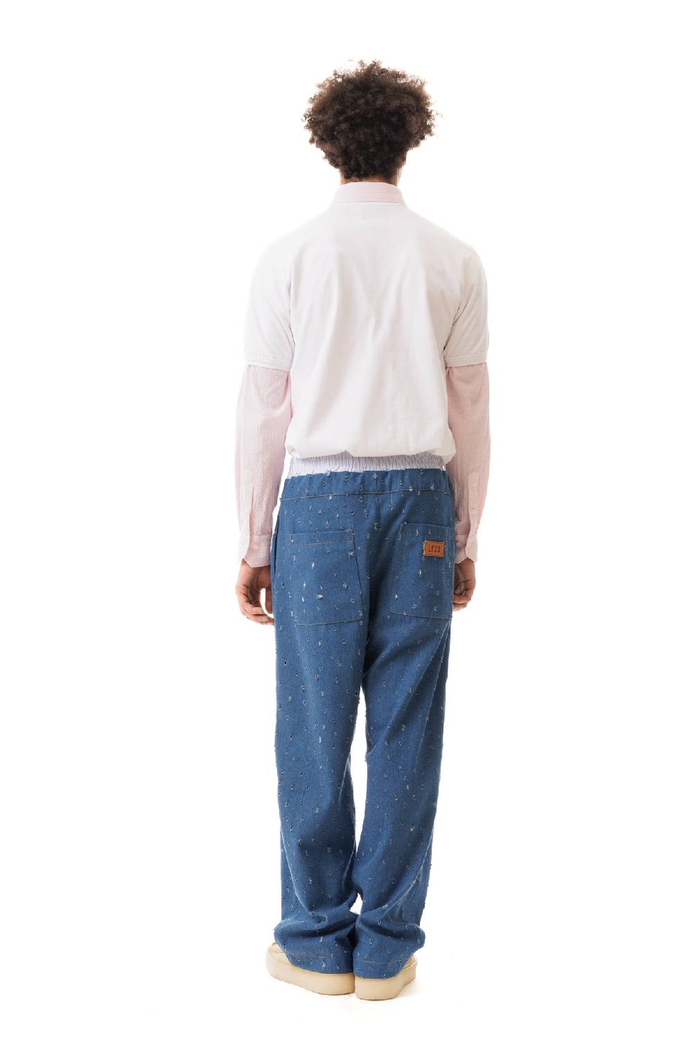 Lc23 Ripped Denim Pants Vendita