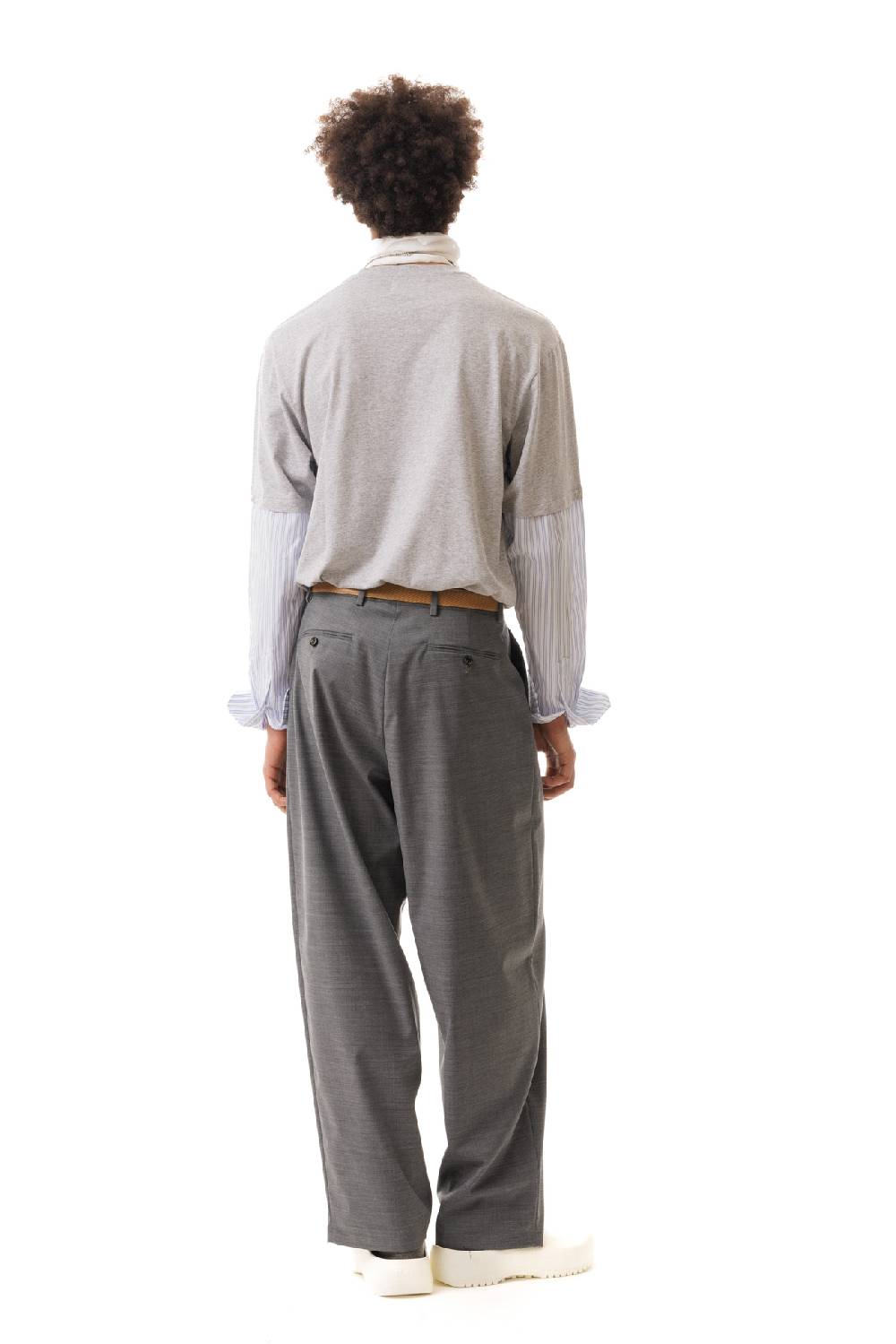 Lc23 Nylon-Wool Trousers Grey Promozione