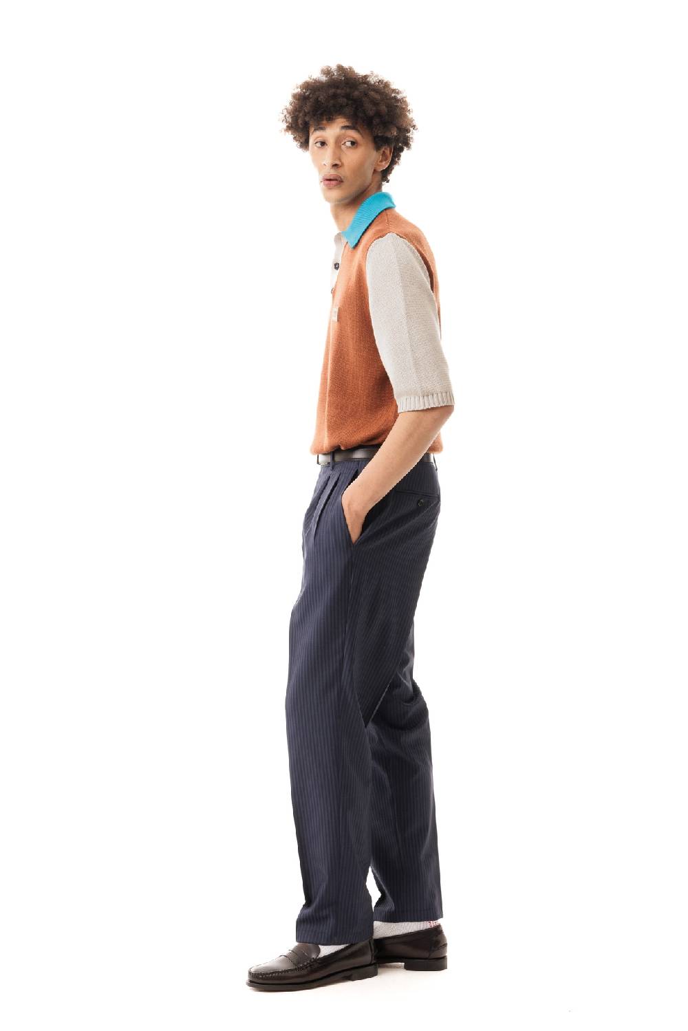Lc23 Stripes Navy Trousers Spedizione Gratuita