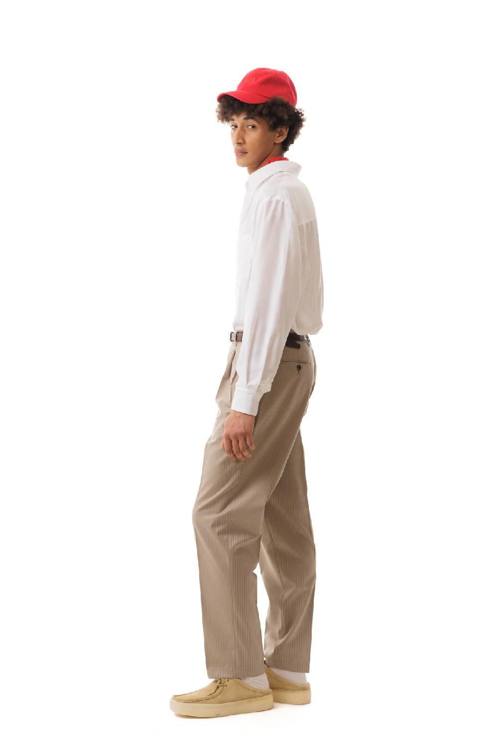 Lc23 Stripes Beige Trousers Pezzi Unici