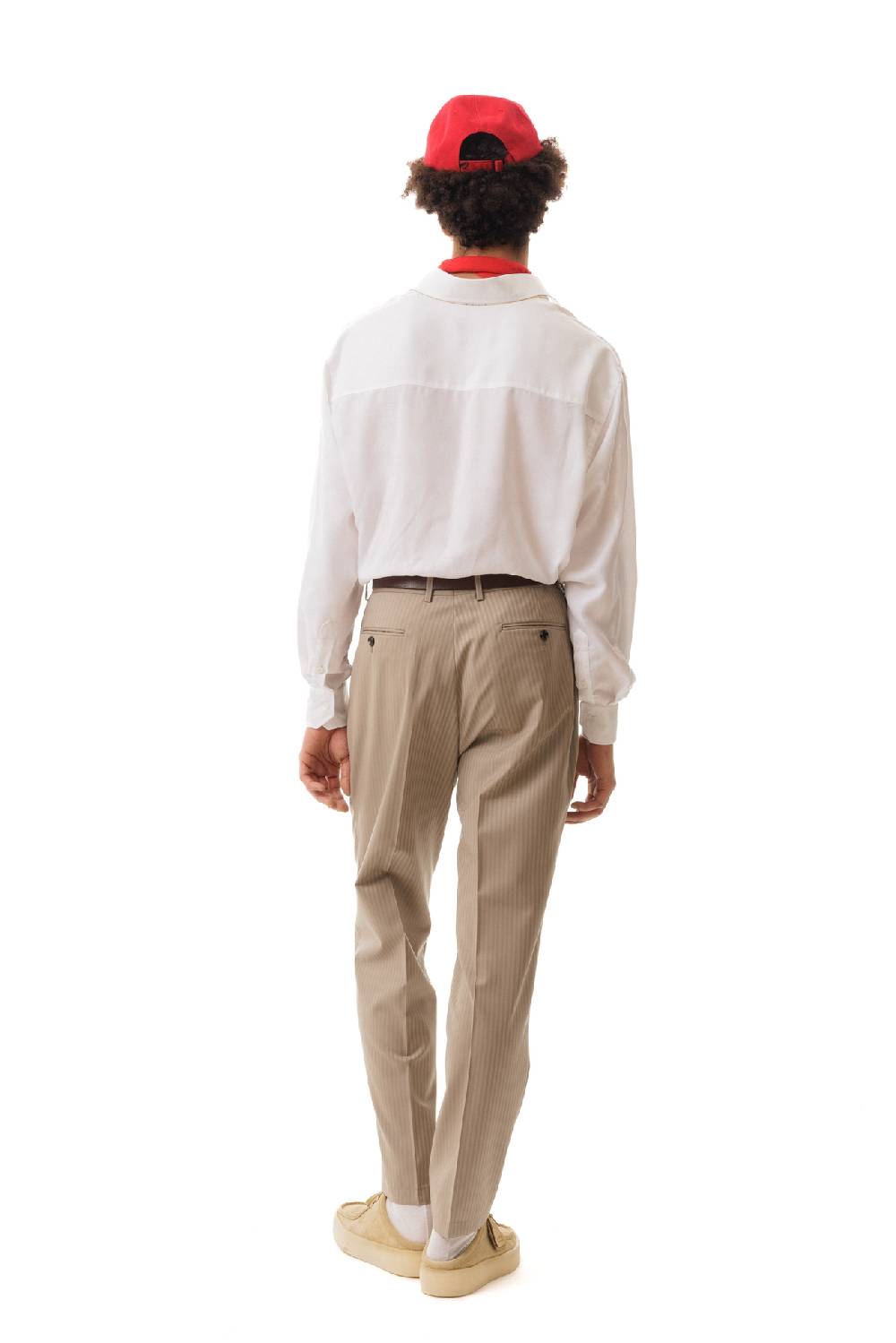 Lc23 Stripes Beige Trousers Pezzi Unici