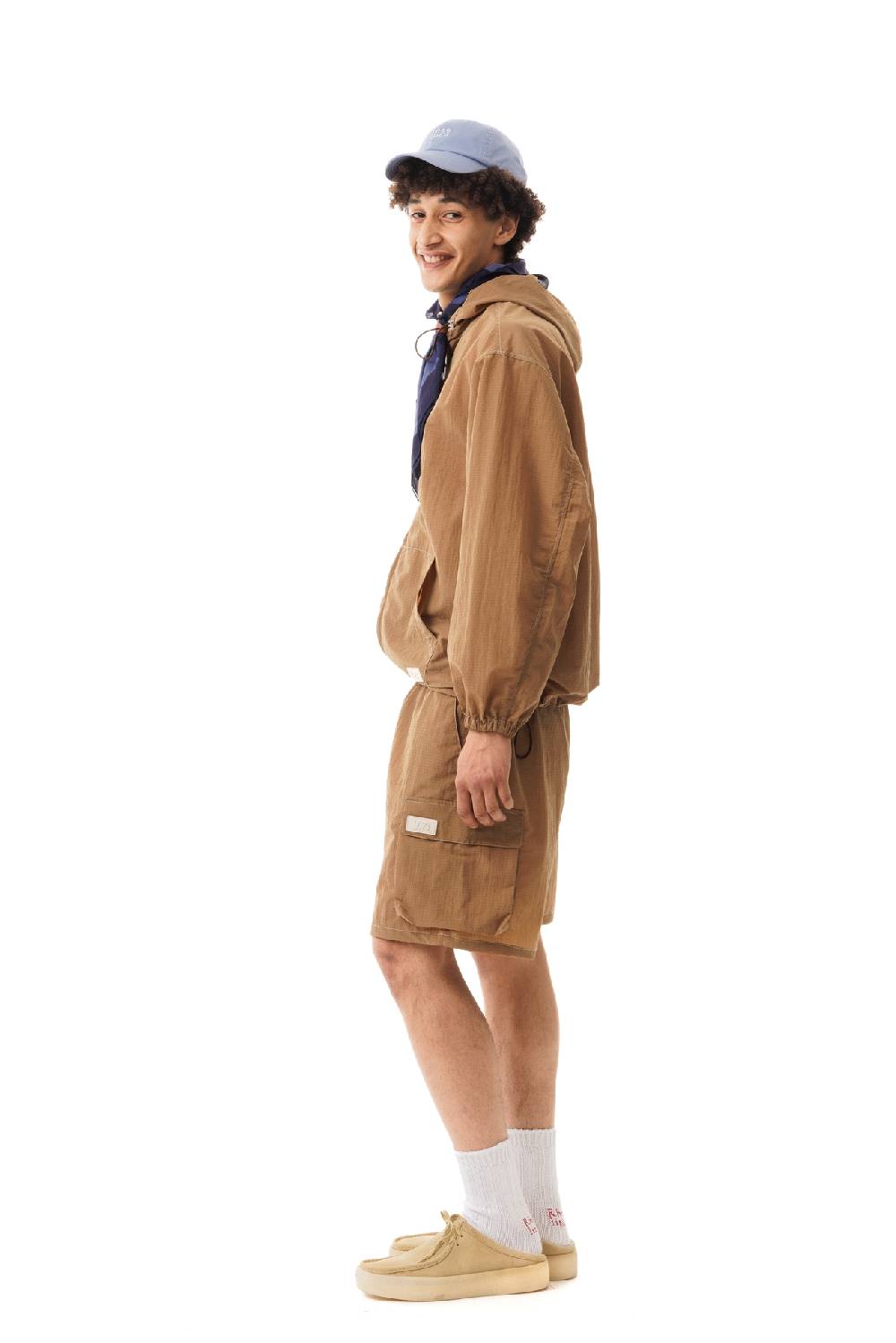 Lc23 Nylon Hooded Jacket Brown Acquista Ora