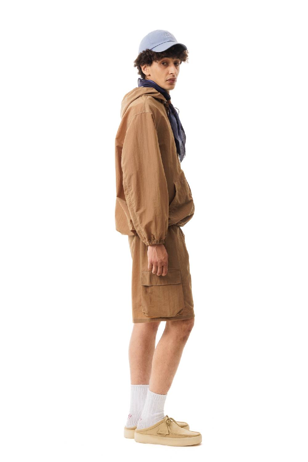 Lc23 Nylon Hooded Jacket Brown Acquista Ora