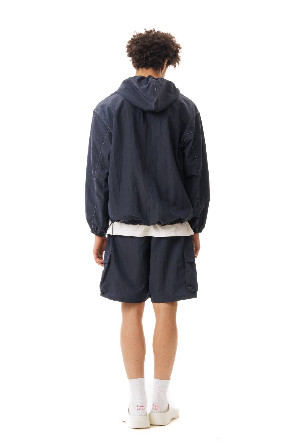 Lc23 Nylon Hooded Jacket Navy Consegna Veloce