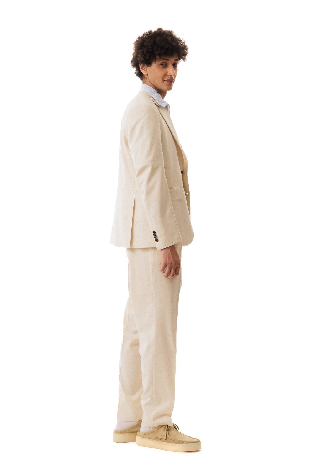 Lc23 Misto Lino Cream Blazer Affare Del Giorno