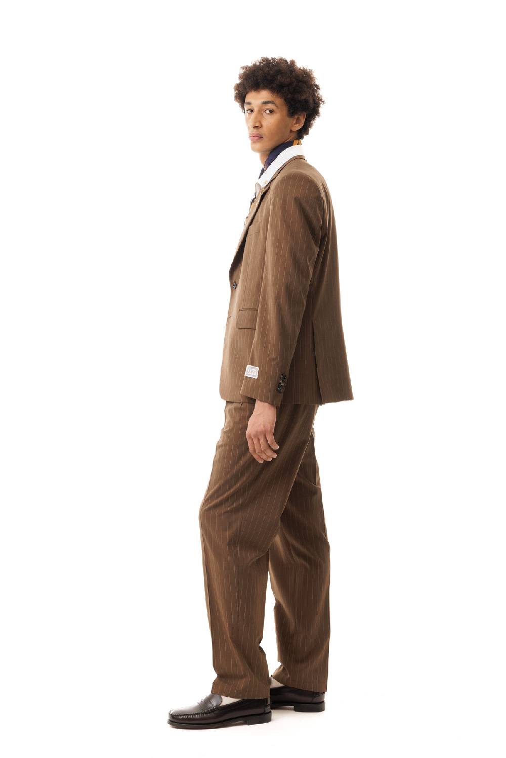 Lc23 Gessato Brown Blazer Prezzo Ridotto