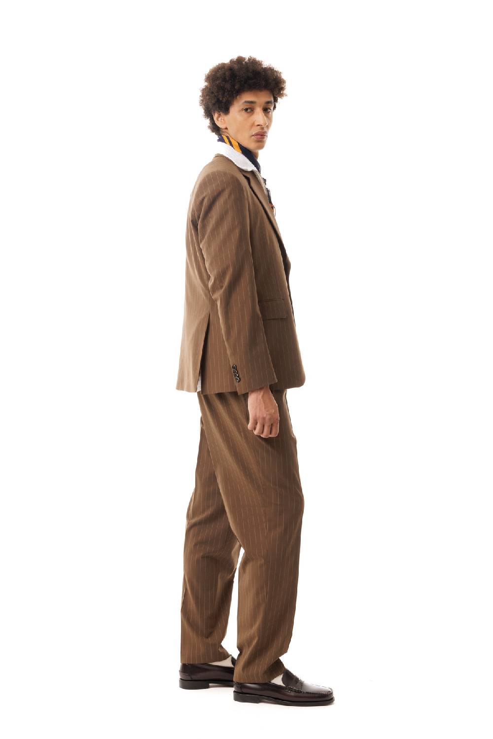 Lc23 Gessato Brown Blazer Prezzo Ridotto