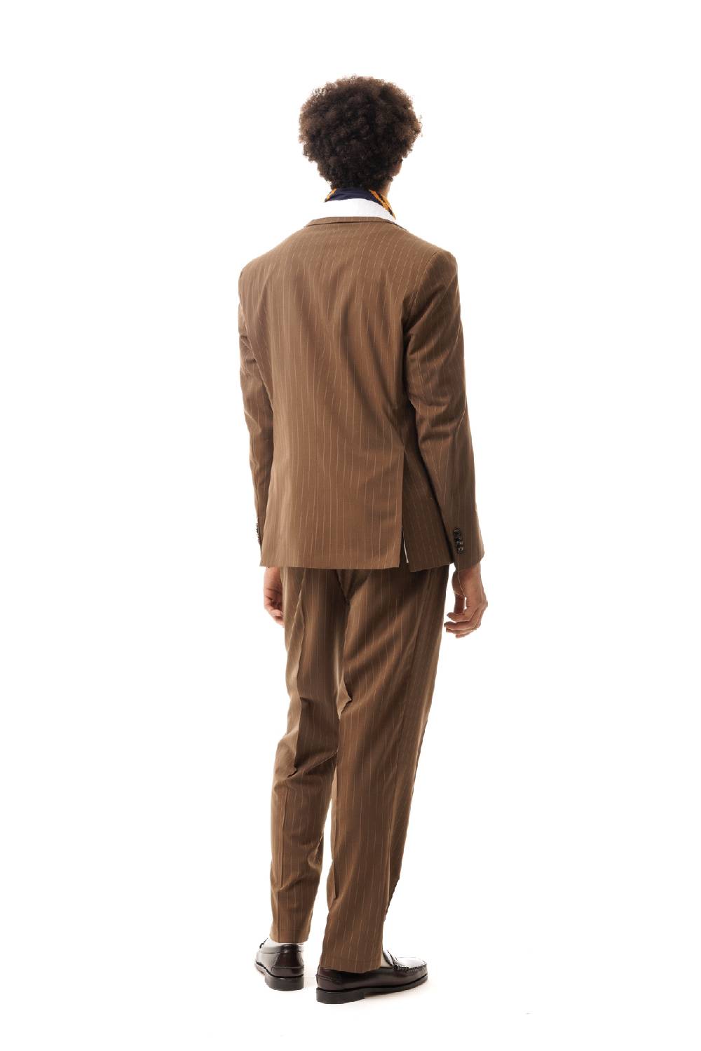 Lc23 Gessato Brown Blazer Prezzo Ridotto
