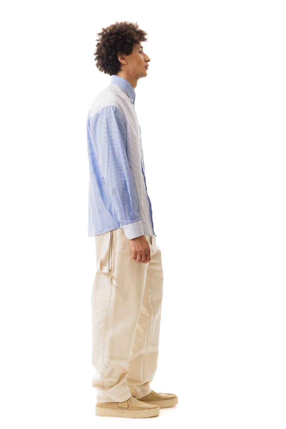 Lc23 Double Popeline Stripes Shirt Blue Economico