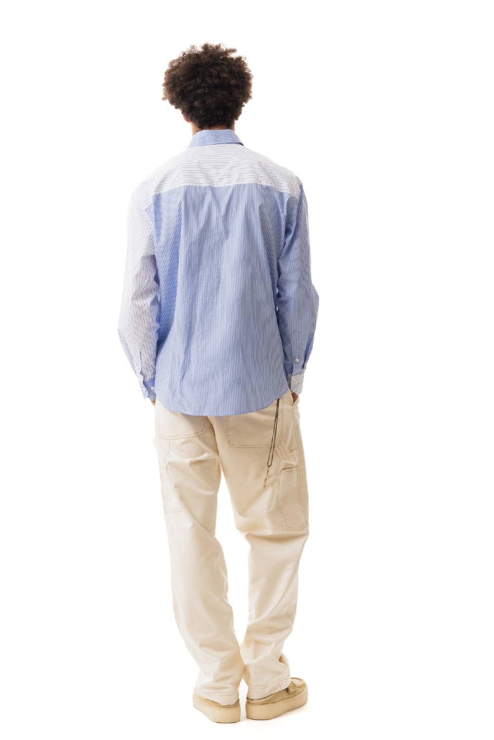 Lc23 Double Popeline Stripes Shirt Blue Economico