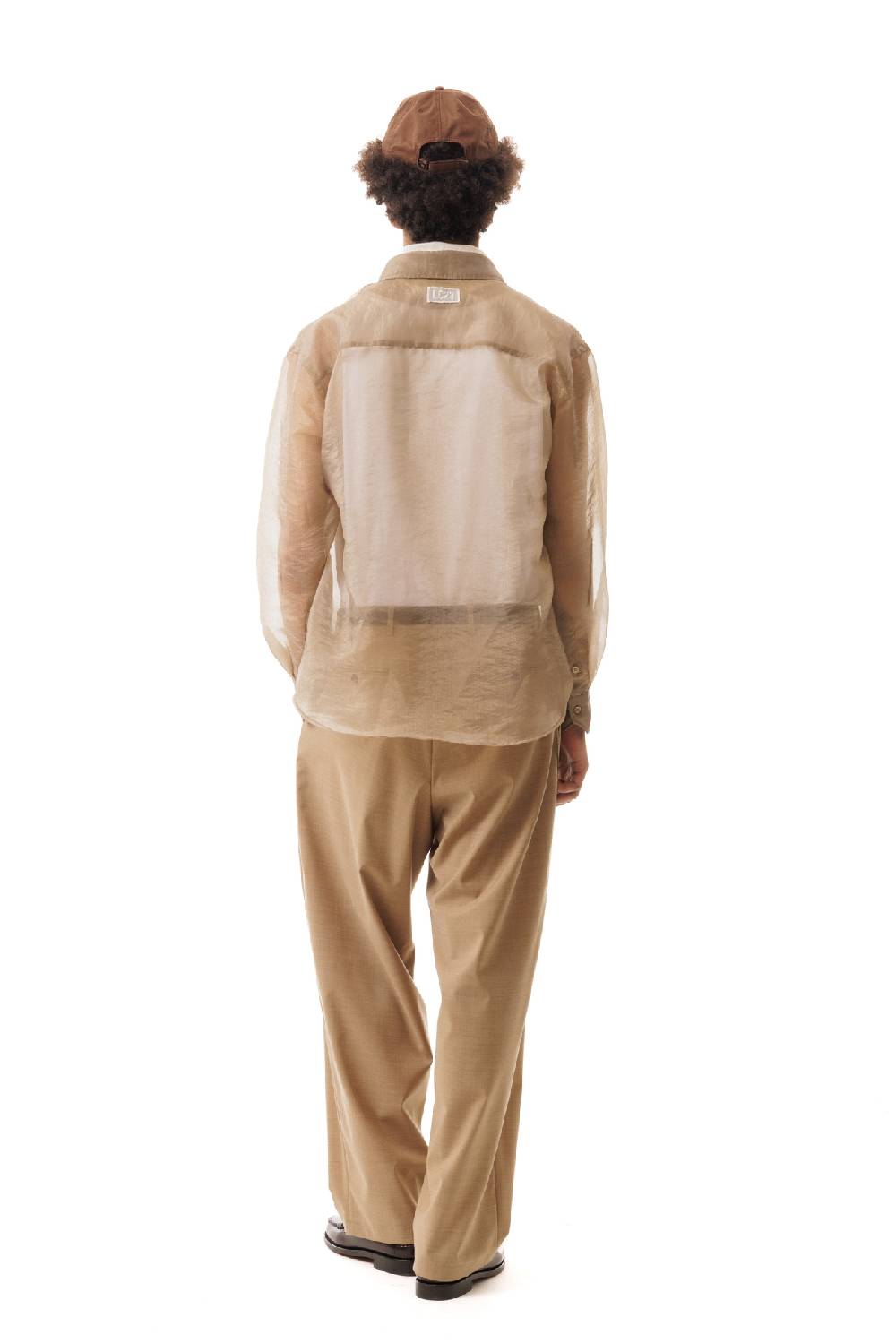 Lc23 Organza Nylon Shirt Beige Hotsell
