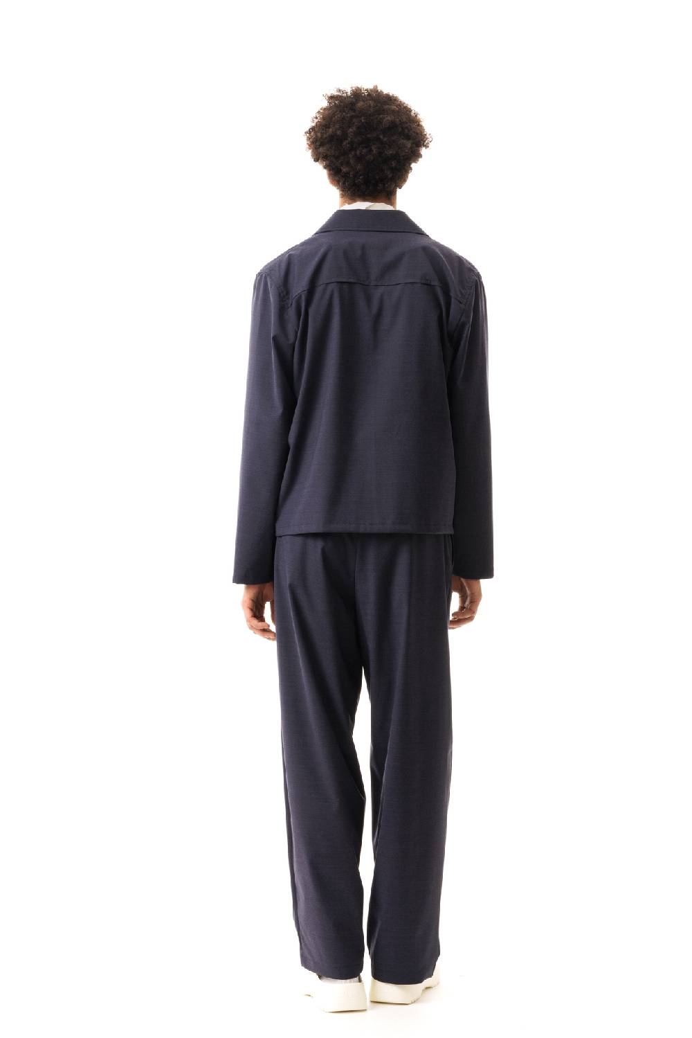 Lc23 Nylon-Wool Overshirt Navy Nuova