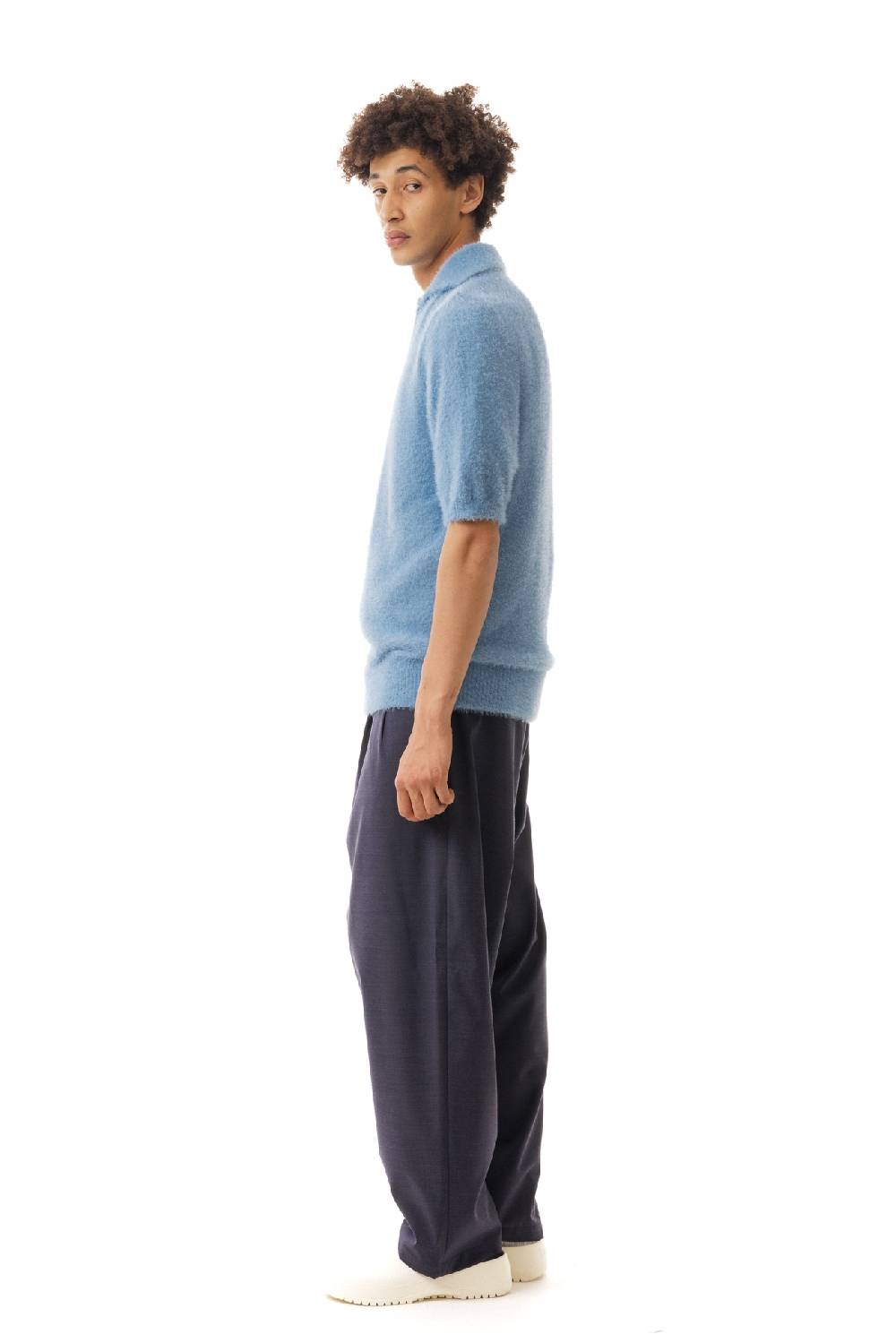 Lc23 Hairy Polo Sweater Blue Offerta speciale