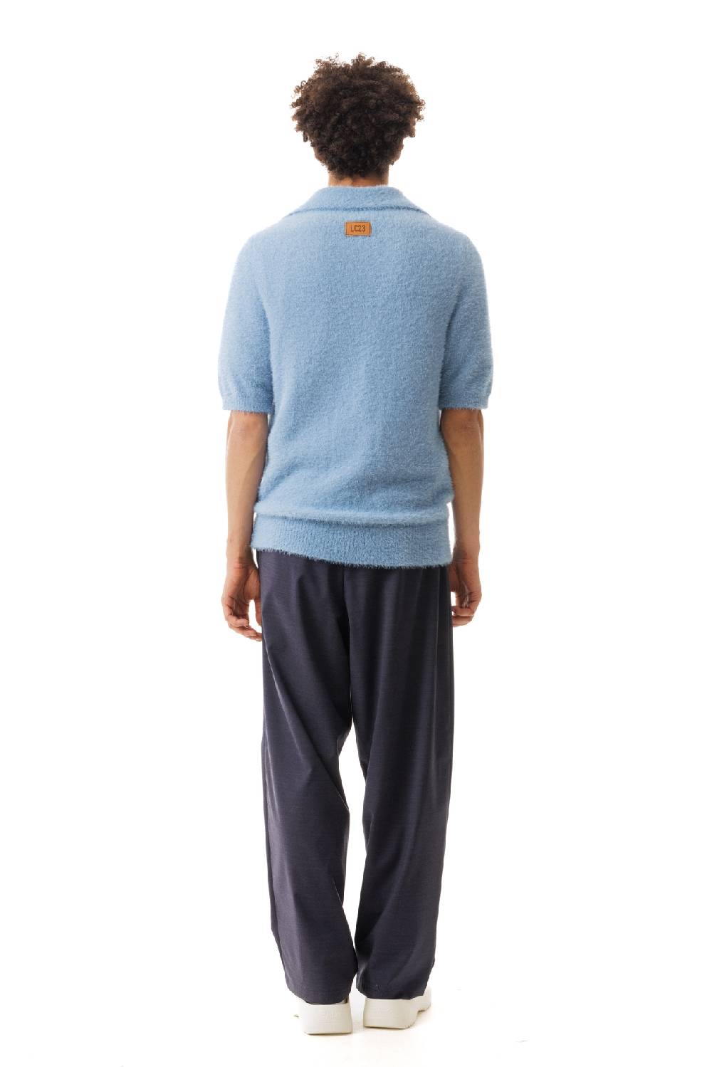 Lc23 Hairy Polo Sweater Blue Offerta speciale