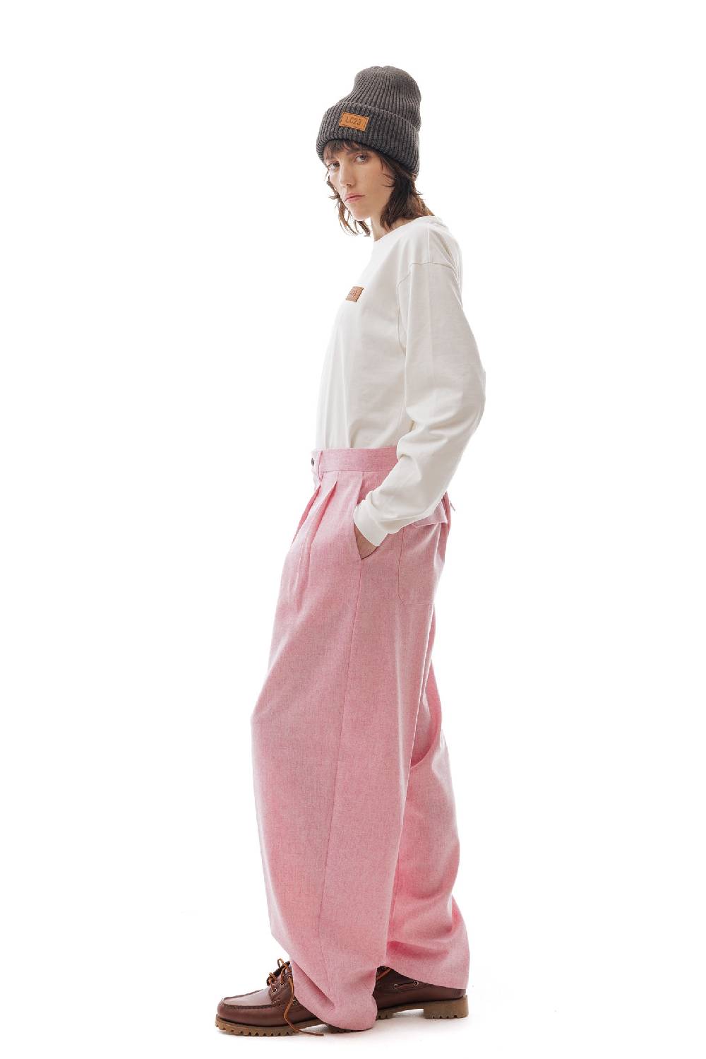 Lc23 Shetland Double Pence Trousers Pink Offerte stagionali