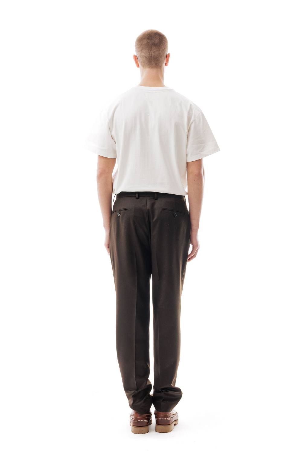 Lc23 Flannel Dark Brown Trousers Offerte speciali