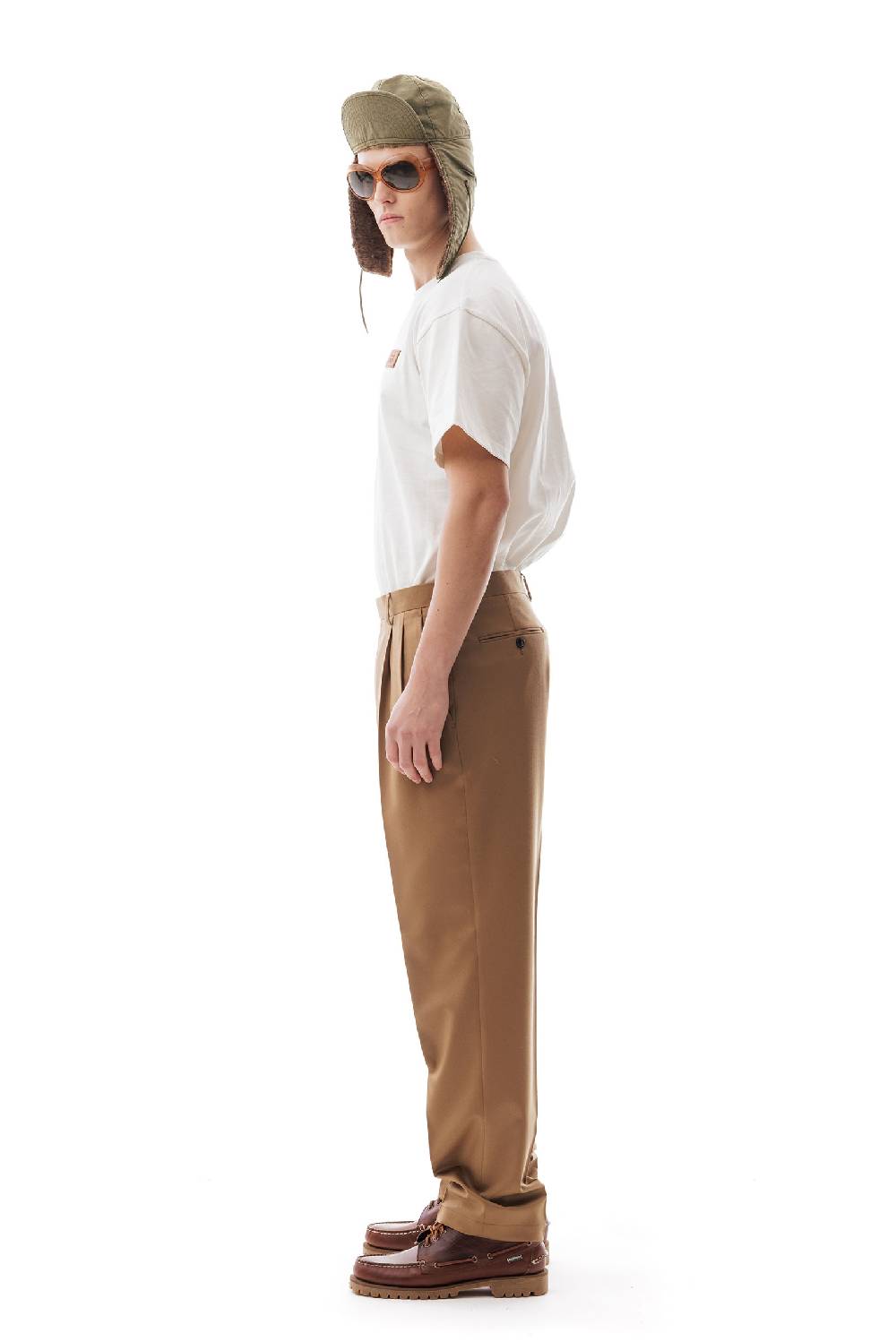 Lc23 Flannel Camel Trousers Enormi risparmi