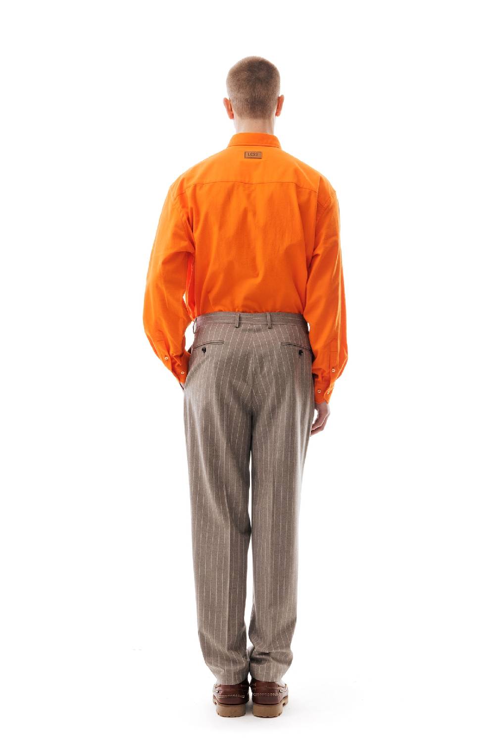 Lc23 Gessato Beige Trousers Prezzo basso
