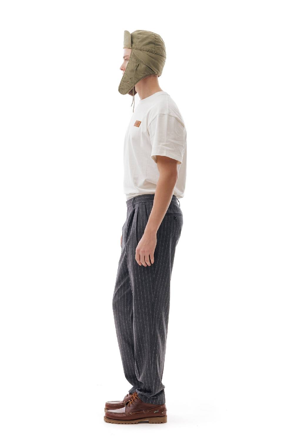 Lc23 Gessato Grey Trousers Super Saving Price