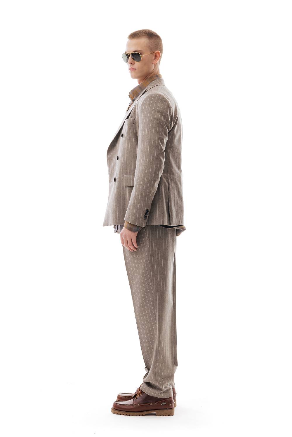 Lc23 Gessato Beige Blazer Ultimi tre giorni