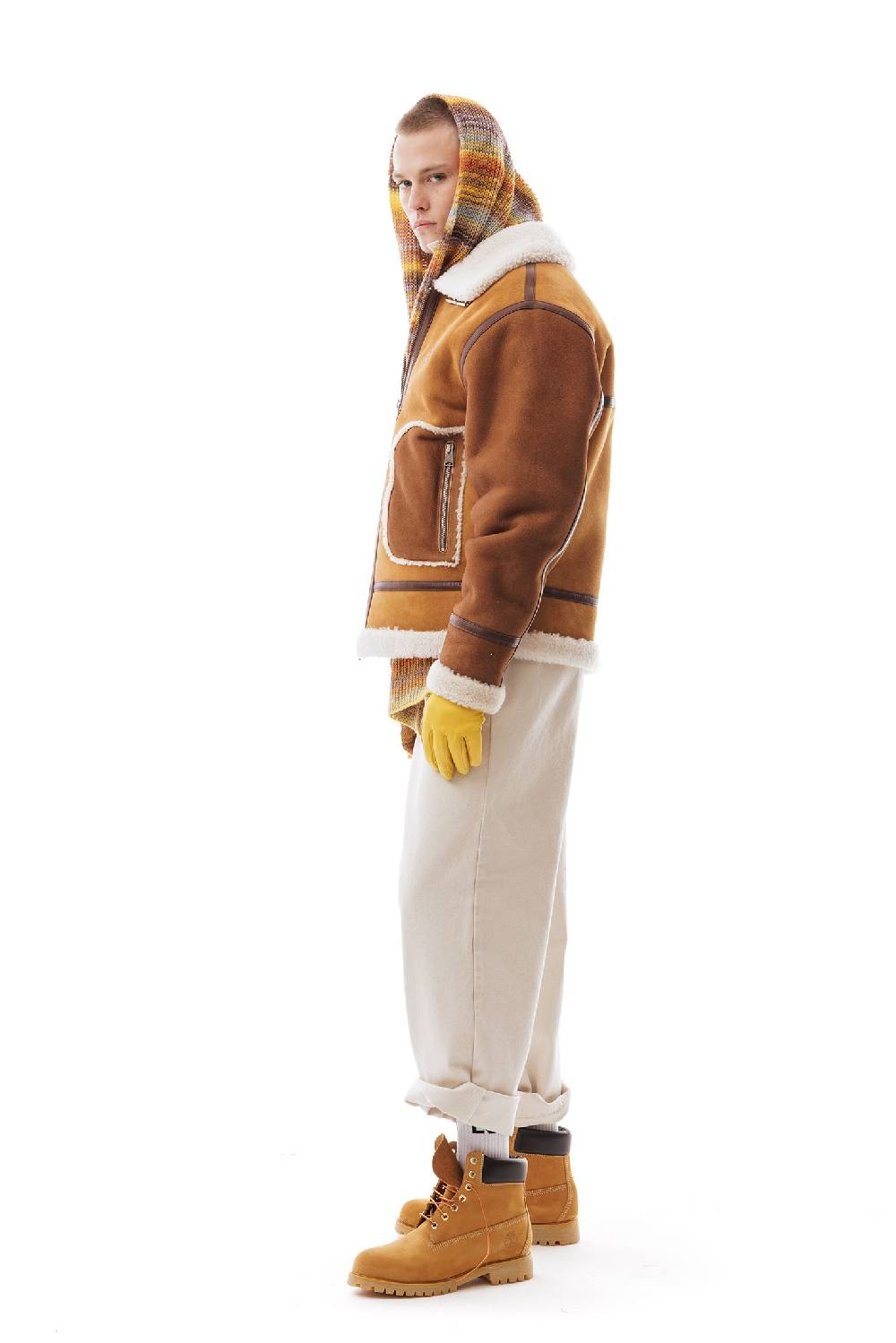 Lc23 Two-Tone Shearling Jacket Latest stili