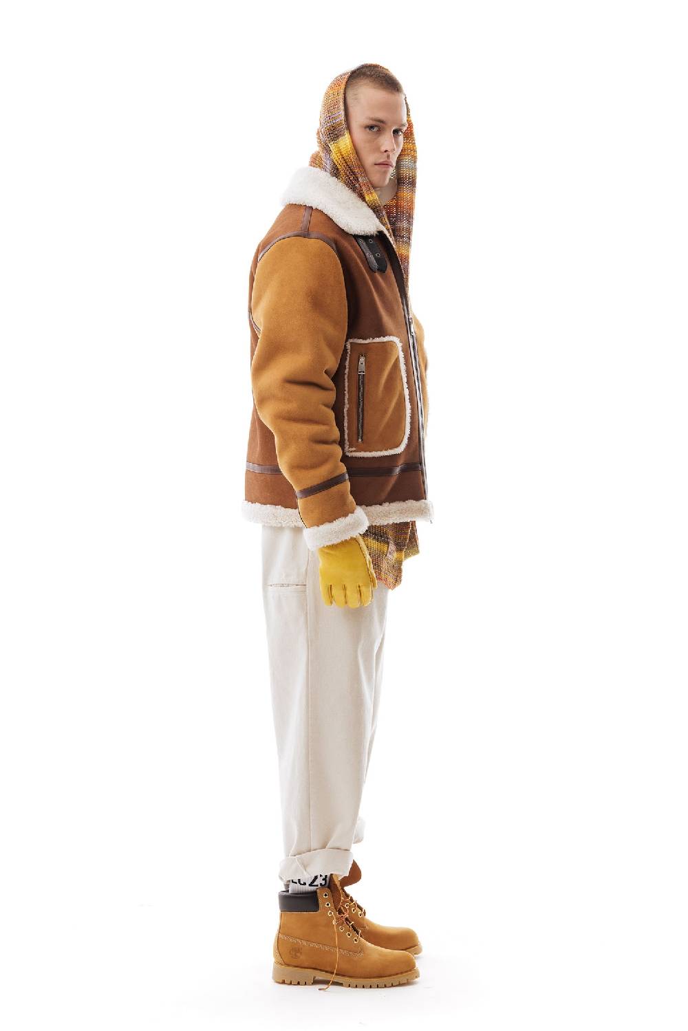 Lc23 Two-Tone Shearling Jacket Latest stili