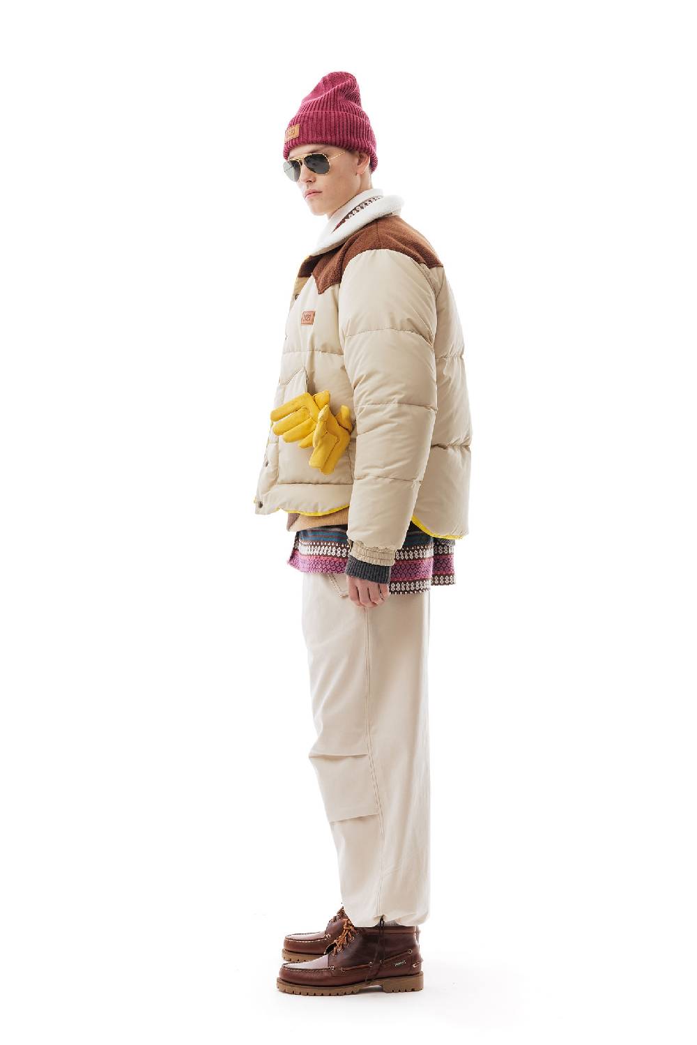 Lc23 Paneled Down Jacket Beige Promozione temporanea