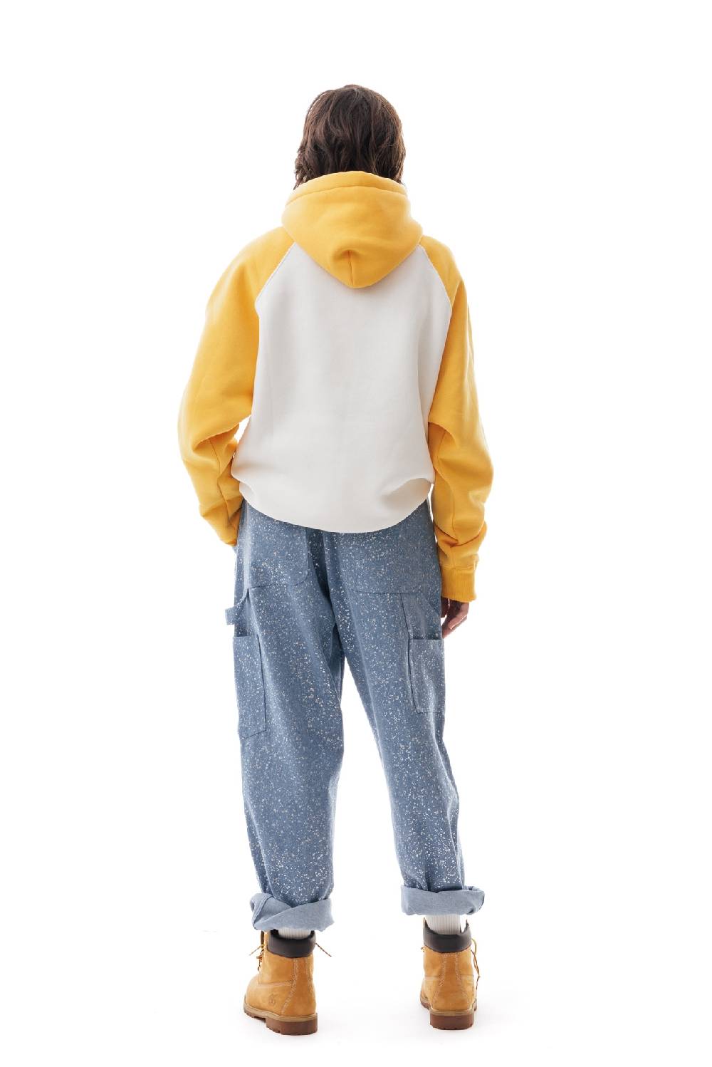 Lc23 Bicolor Hoodie Cream/Yellow Sostegno trimestrale