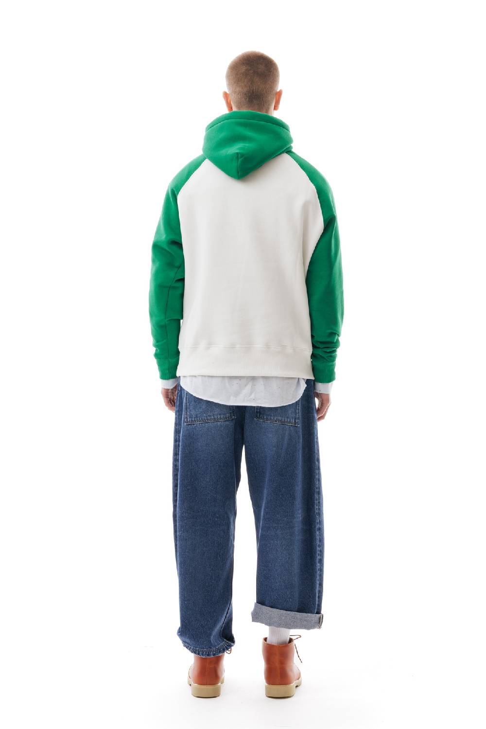 Lc23 Bicolor Hoodie Cream/Green Fino al 55% di sconto