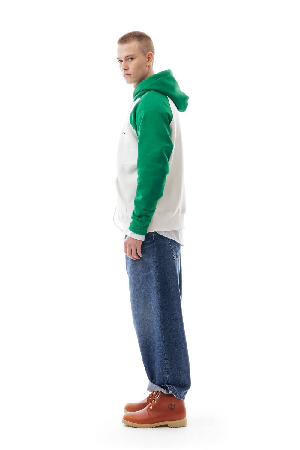 Lc23 Bicolor Hoodie Cream/Green Fino al 55% di sconto
