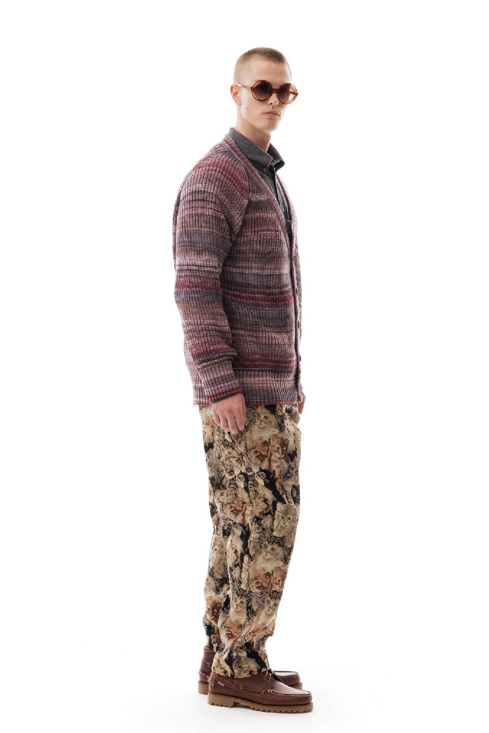 Lc23 Multicolor Cardigan Purple/Grey Super sconto