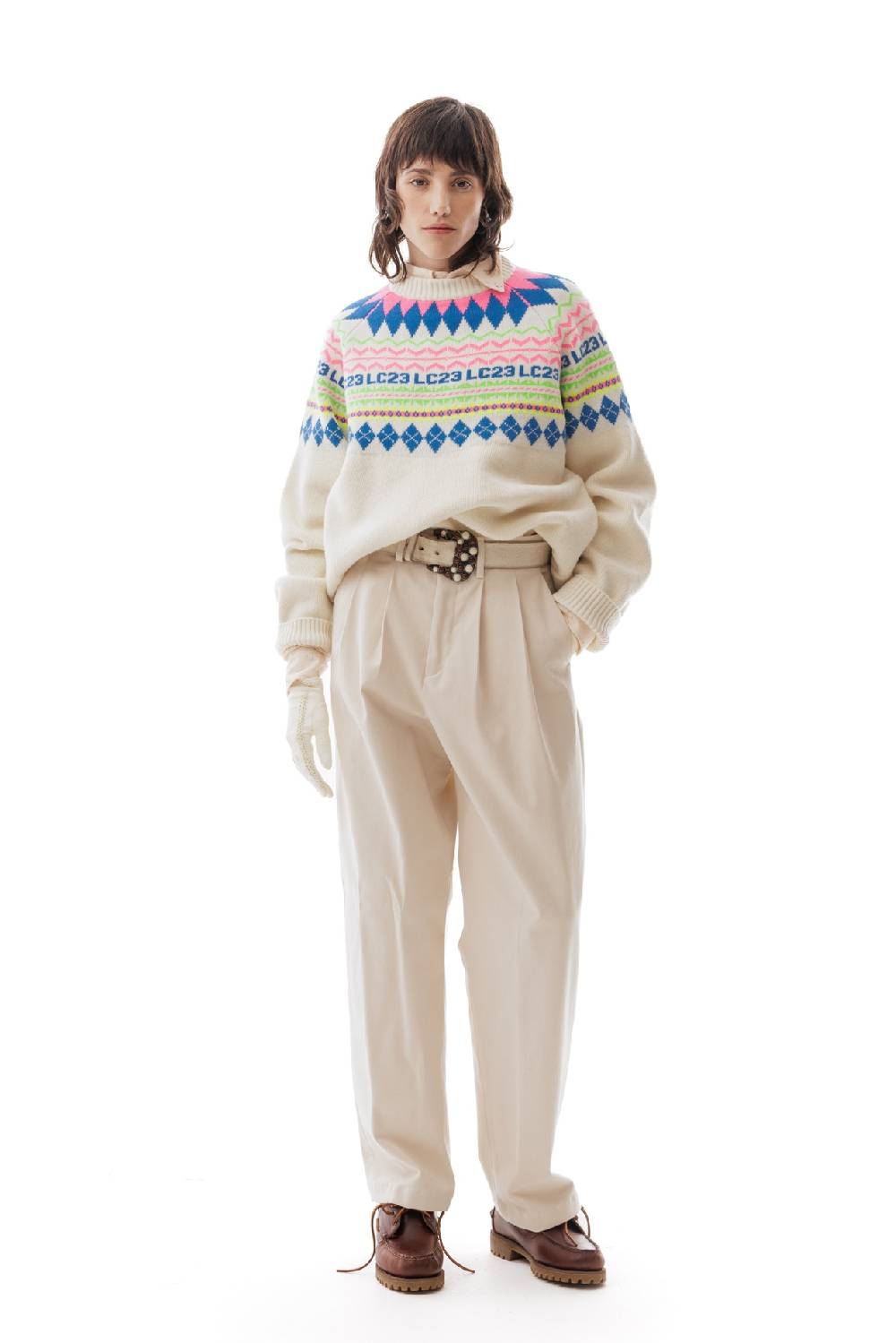 Lc23 LC23 Norvegian Sweater Cream Officina