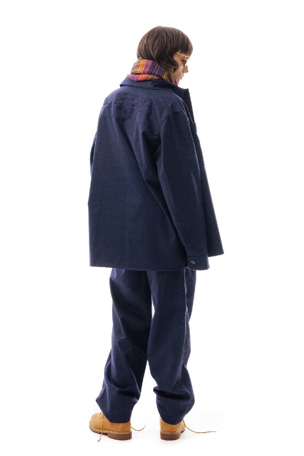 Lc23 WR Wool Overshirt Navy In vendita