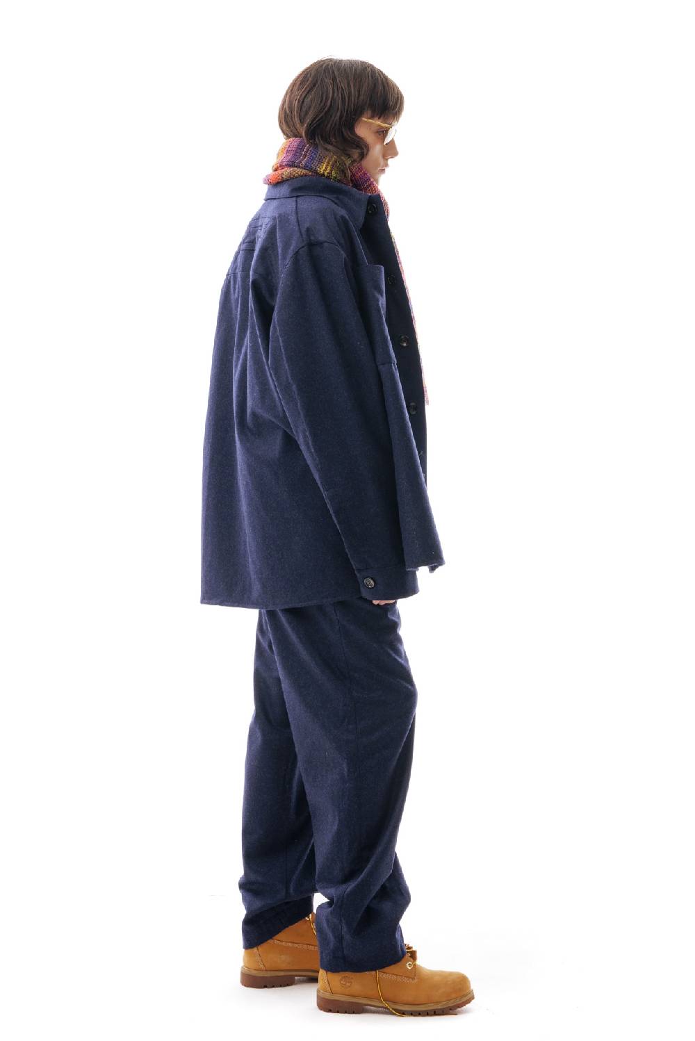 Lc23 WR Wool Overshirt Navy In vendita