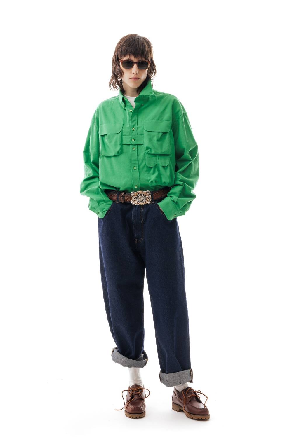 Lc23 Flannel Multipocket Shirt Green Italia