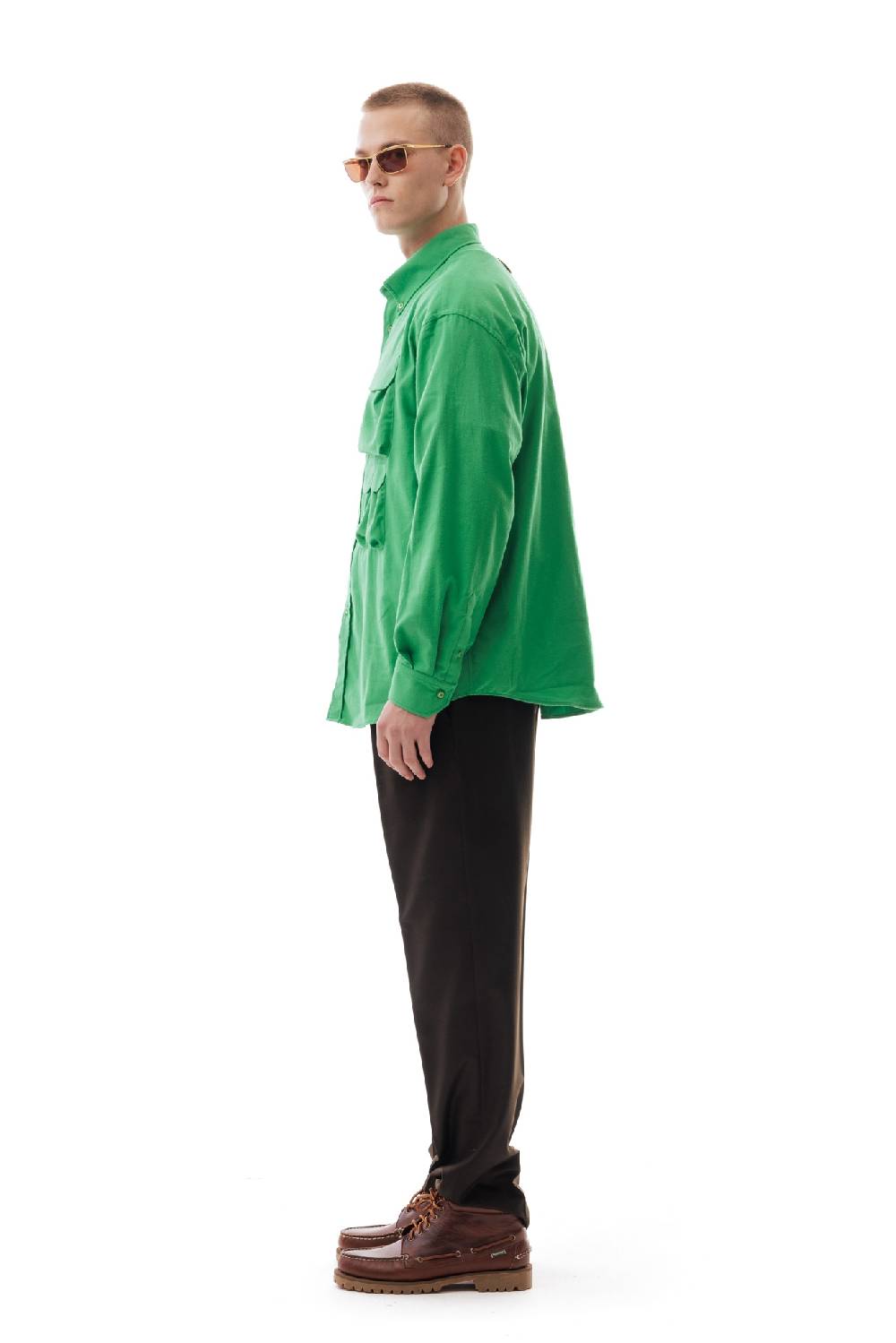 Lc23 Flannel Multipocket Shirt Green Italia
