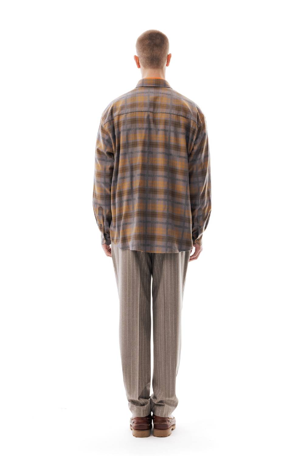 Lc23 Flannel Check Shirt Grey/Camel Nuovo