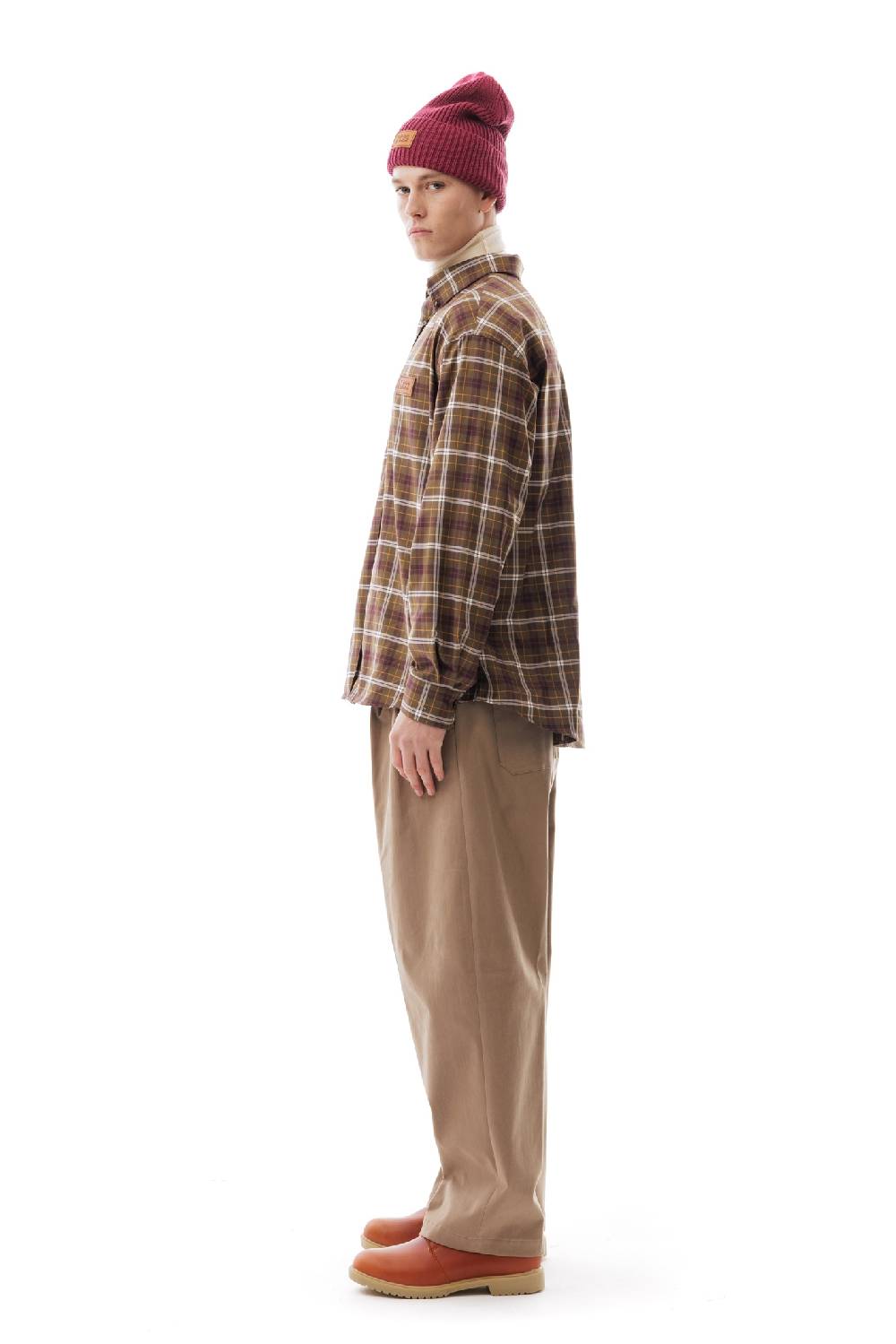 Lc23 Flannel Check Shirt Army Green Qualità
