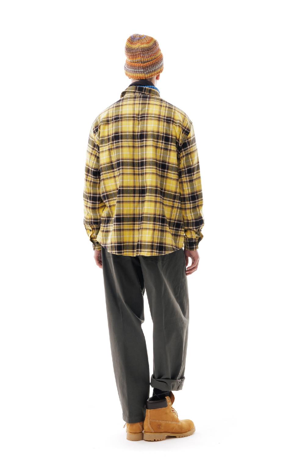 Lc23 Flannel Check Shirt Yellow/Grey Vendita