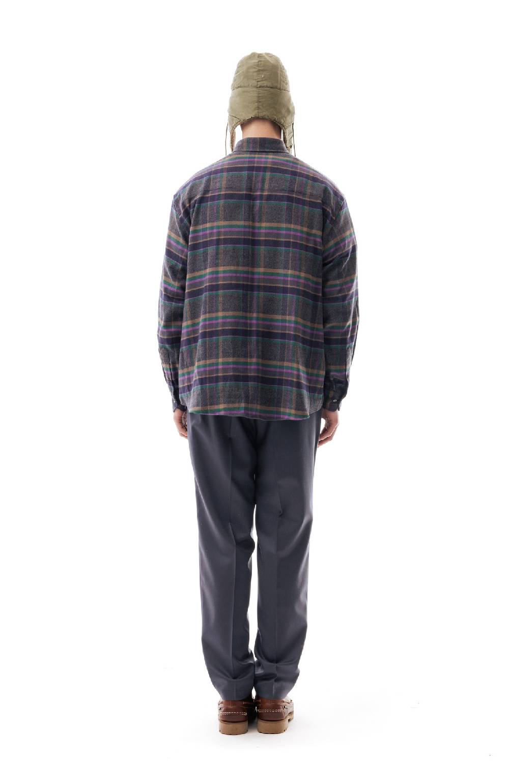 Lc23 Flannel Check Shirt Grey/Purple Promozione