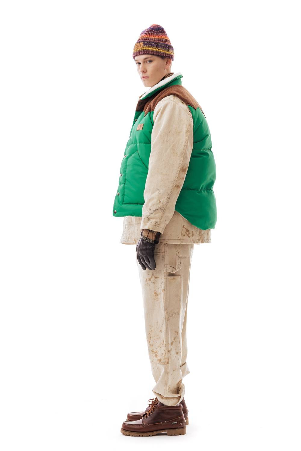 Lc23 Paneled Down Vest Green Spedizione Gratuita