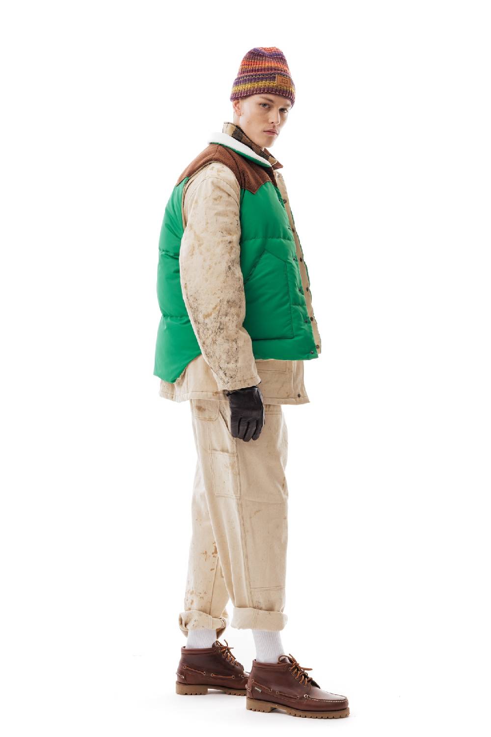 Lc23 Paneled Down Vest Green Spedizione Gratuita