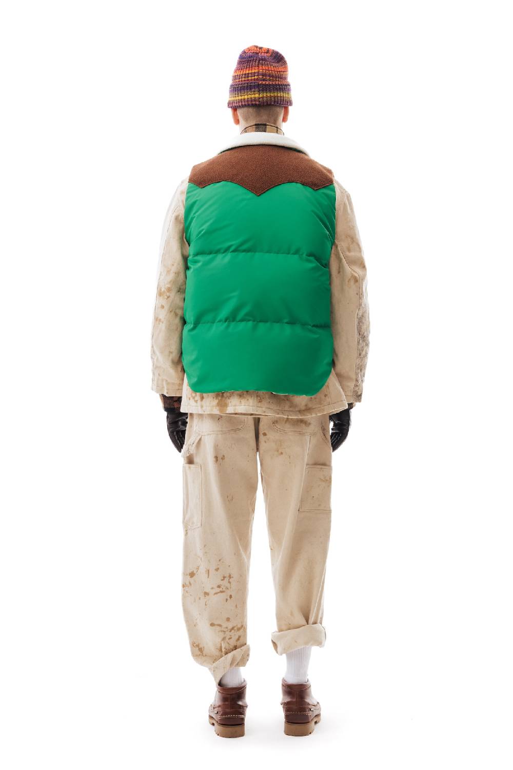 Lc23 Paneled Down Vest Green Spedizione Gratuita