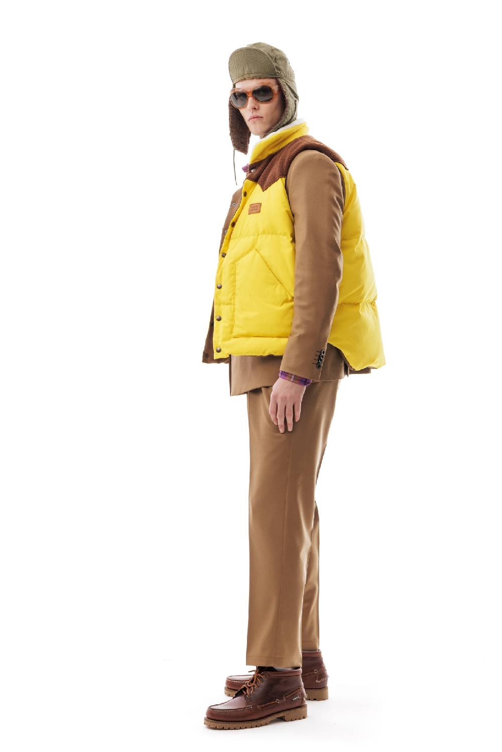 Lc23 Paneled Down Vest Yellow Pezzi Unici