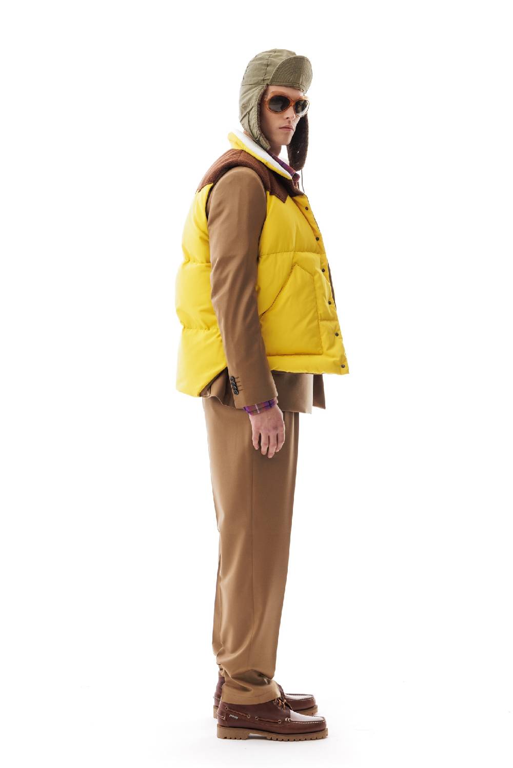 Lc23 Paneled Down Vest Yellow Pezzi Unici