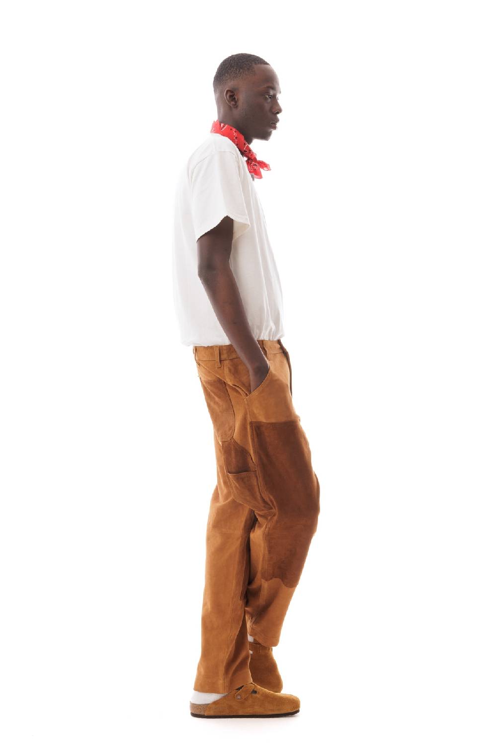 Lc23 Suede Work Trousers Camel Shopping Online